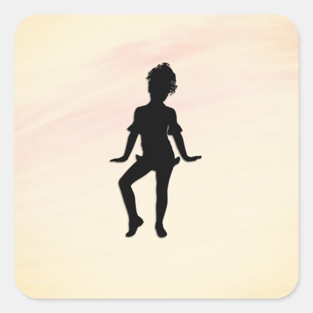 Sticker Carré Pinkish, la petite danseuse cutest (Devant)