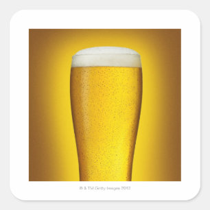 Sticker Carré pinte de bière avec spritz
