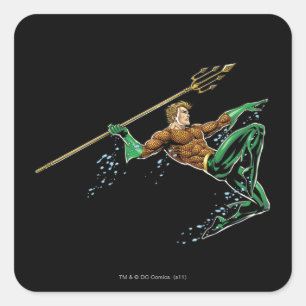 Sticker Carré Pique-nique Aquaman avec Spear