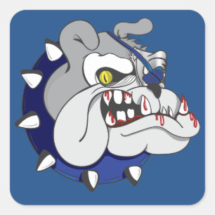 Sticker Carré Pirate Beasty Bulldog Zombie