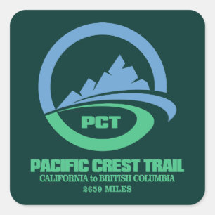 Sticker Carré Piste de la crête du Pacifique (L1)
