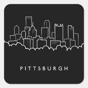 Sticker Carré Pittsburgh Pennsylvanie