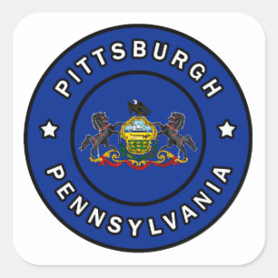 Sticker Carré Pittsburgh Pennsylvanie
