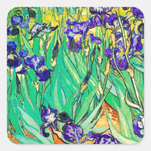 Sticker Carré PixDezines van gogh iris/st. remy