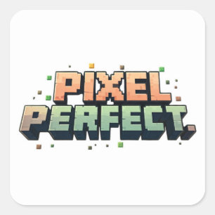 Sticker Carré Pixel parfait