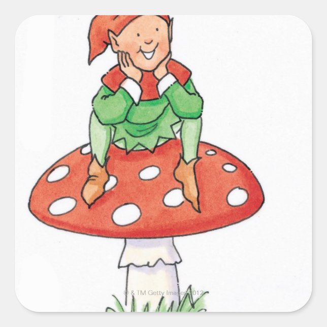 Sticker Carré Pixie sur Toadstool (Devant)