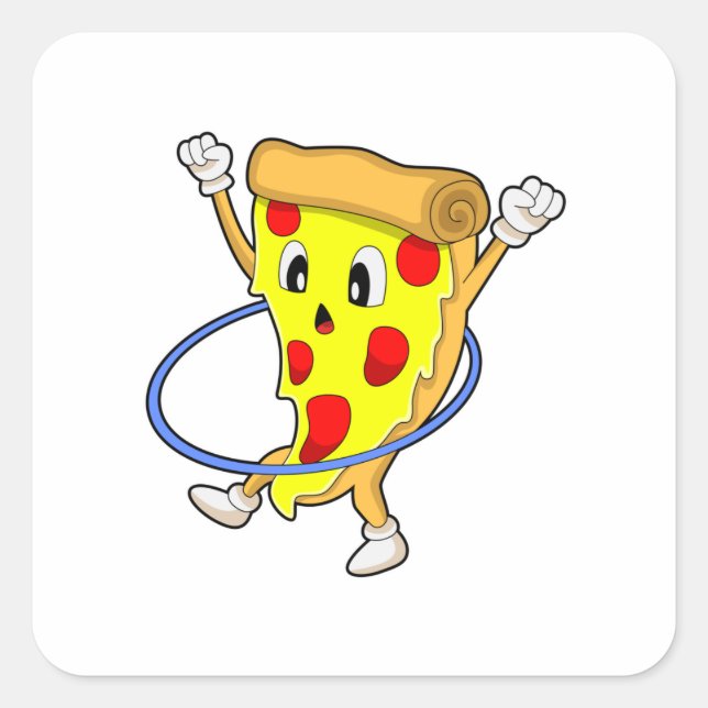 Sticker Carré Pizza à Fitness avec pneus Fitness.PNG (Devant)