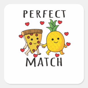 Sticker Carré Pizza Hawaii Pineappa Pizza
