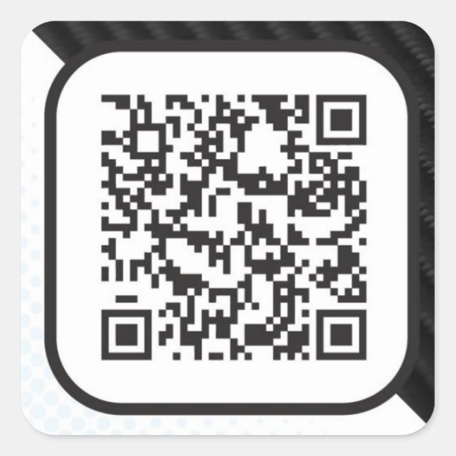 Sticker Carré Placez votre code QR numérisable sur ces (Devant)