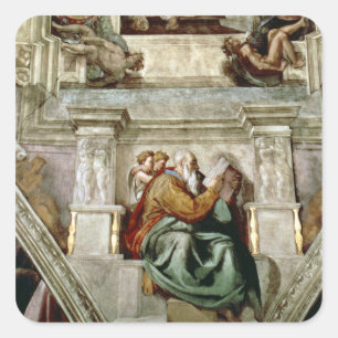 Sticker Carré Plafond de chapelle de Sistine, 1508-12