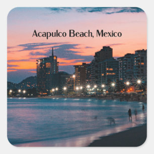 Sticker Carré Plage d'Acapulco, Mexique
