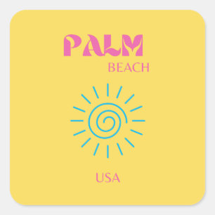 STICKER CARRÉ PLAGE DE PALM