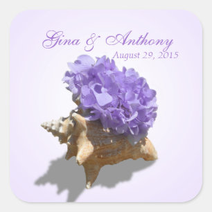 Sticker Carré Plage Hydrangea Purple