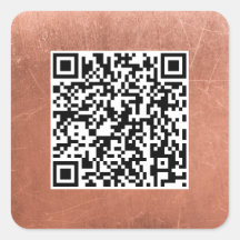 Plain QR Code Élégant Cuivre Bronze Professionnel