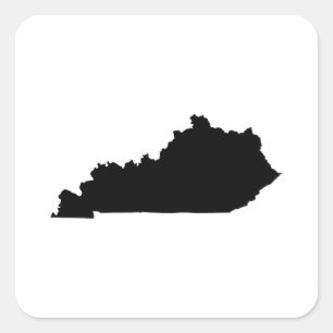 Sticker Carré Plan de l'État du Kentucky