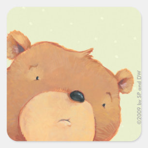 Sticker Carré Plan rapproché de grand ours Brown