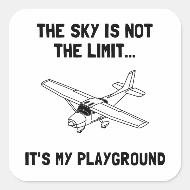 Sticker Carré Plan Sky Playground (Devant)