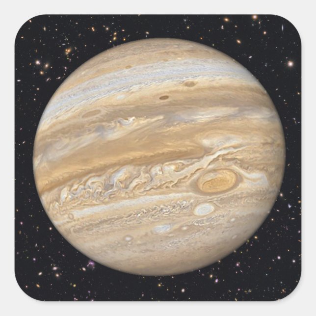 Sticker Carré Planète Jupiter Starry Sky (Devant)