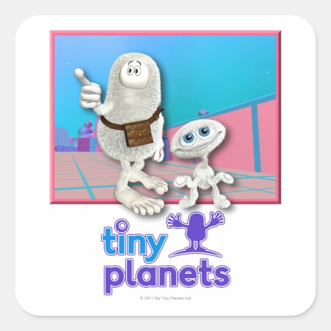 Sticker Carré Planètes minuscules - Planète de trucs (Devant)