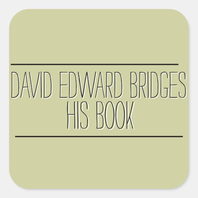 Sticker Carré Plaque (Devant)