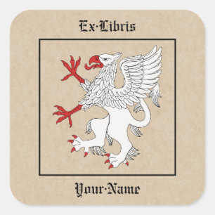 Sticker Carré Plaque d'argents Griffin Rampant