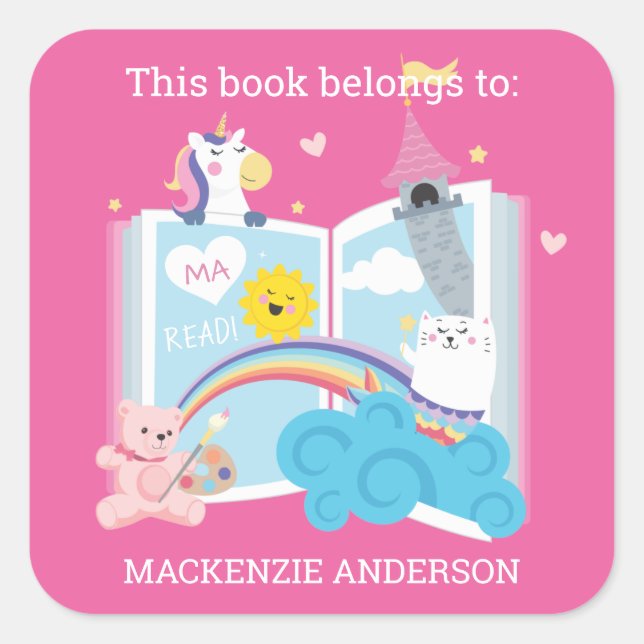 Sticker Carré Plaque-mère Whimsical (Devant)