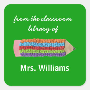 Sticker Carré Plaques-cadeaux pour enseignants personnalisées