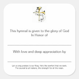 Sticker Carré Plaques Hymnes en l'honneur de