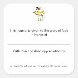 Sticker Carré Plaques Hymnes en l'honneur de