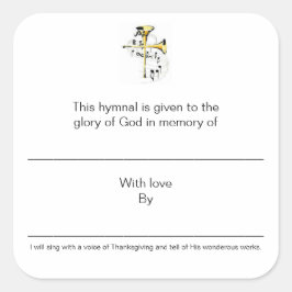 Sticker Carré Plaques Hymnes en mémoire