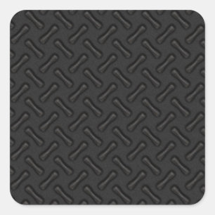 Sticker Carré Plat de diamant noir modelé