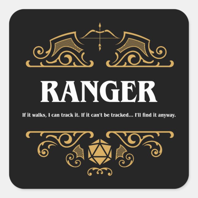 Sticker Carré Plateau de Ranger (Devant)