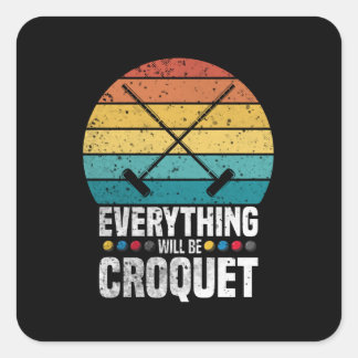 Sticker Carré Play Croquet Everything