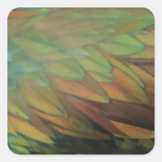 Sticker Carré Plumes