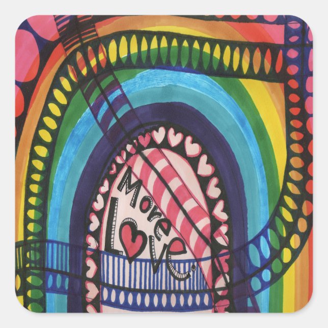 Sticker Carré Plus d'amour (Devant)