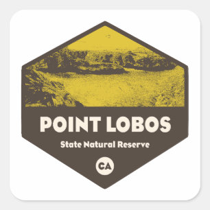 Sticker Carré Point Lobos State Natural Reserve Californie