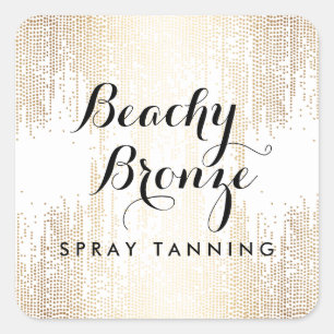 Sticker Carré Points Confetti en bronze d'or