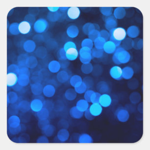 Sticker Carré Points lumineux bleus Abstraits