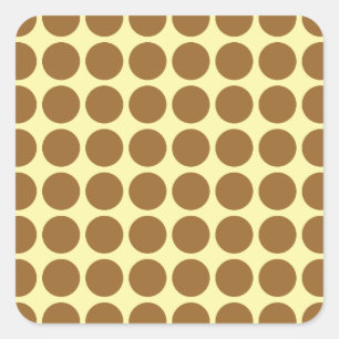 Sticker Carré Points neutres de crème Brown de sucre