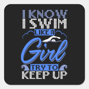 Sticker Carré Poison de Swimming Swim Sport