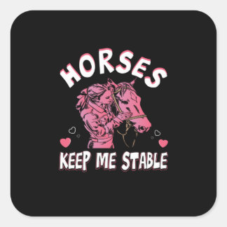 Sticker Carré Poison d'Equestrian | Horses Keep Me Écuries