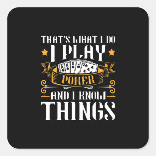 Sticker Carré Poker C'Est Ce Que Je Joue