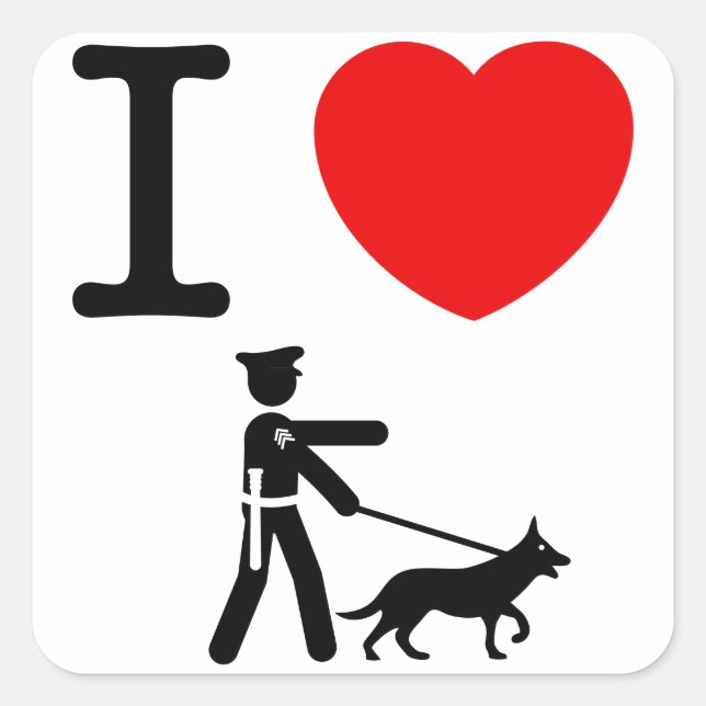 Sticker Carré Police K9 (Devant)