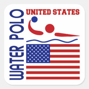Sticker Carré Polo d'eau Etats-Unis