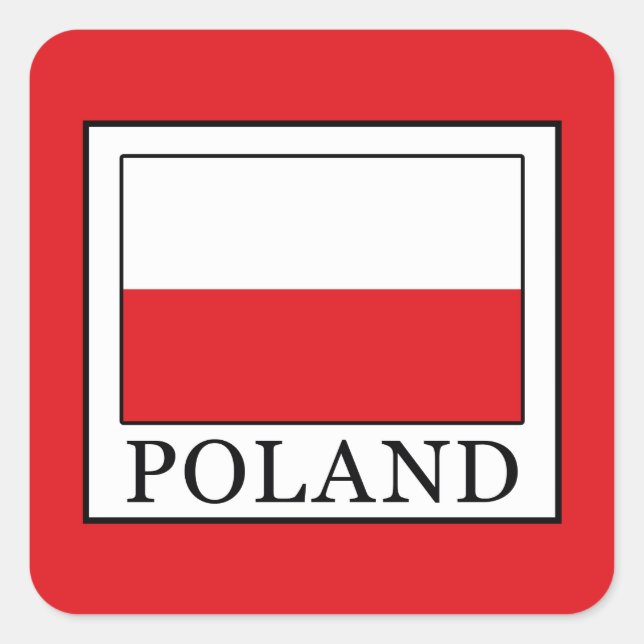 Sticker Carré Pologne (Devant)
