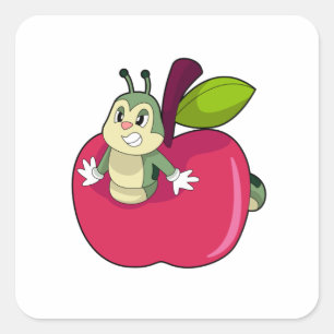 Sticker Carré Pomme Caterpillar
