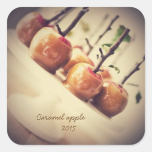 Sticker Carré pomme de caramel