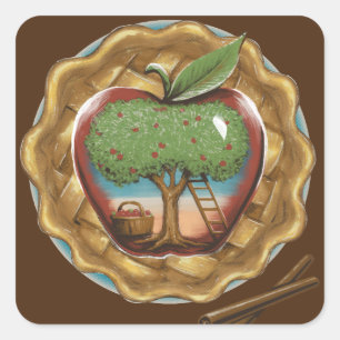 Sticker Carré Pomme de ma tarte