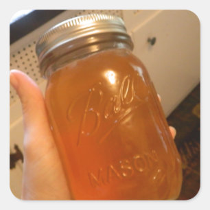 Sticker Carré Pomme Jelly Canning Jar