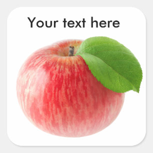 Sticker Carré Pomme rouge
